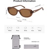 image:imageSOJOS Retro Oval Polarized Sunglasses for Women Men Vintage 90s Style Womens Mens Sunnies Sun Glasses SJ2369BrownBrown