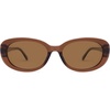 image:imageSOJOS Retro Oval Polarized Sunglasses for Women Men Vintage 90s Style Womens Mens Sunnies Sun Glasses SJ2369BrownBrown