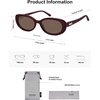 image:imageSOJOS Retro Oval Polarized Sunglasses for Women Men Vintage 90s Style Womens Mens Sunnies Sun Glasses SJ2369Deep Eggplant PurpleRetro Brown