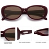 image:imageSOJOS Retro Oval Polarized Sunglasses for Women Men Vintage 90s Style Womens Mens Sunnies Sun Glasses SJ2369Deep Eggplant PurpleRetro Brown