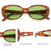 image:imageSOJOS Retro Oval Polarized Sunglasses for Women Men Vintage 90s Style Womens Mens Sunnies Sun Glasses SJ2369Yellow TortoiseLight Green