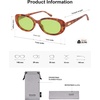 image:imageSOJOS Retro Oval Polarized Sunglasses for Women Men Vintage 90s Style Womens Mens Sunnies Sun Glasses SJ2369Yellow TortoiseLight Green
