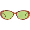 image:imageSOJOS Retro Oval Polarized Sunglasses for Women Men Vintage 90s Style Womens Mens Sunnies Sun Glasses SJ2369Yellow TortoiseLight Green