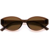 image:imageSOJOS Retro Oval Polarized Sunglasses for Women Wide Chic Cat Eye Trendy Vintage Shades UV400 ProtectionBrown