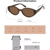 image:imageSOJOS Retro Oval Polarized Sunglasses for Women Wide Chic Cat Eye Trendy Vintage Shades UV400 ProtectionBrown