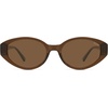 image:imageSOJOS Retro Oval Polarized Sunglasses for Women Wide Chic Cat Eye Trendy Vintage Shades UV400 ProtectionBrown