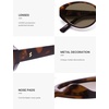 image:imageSOJOS Retro Oval Polarized Sunglasses for Women Wide Chic Cat Eye Trendy Vintage Shades UV400 ProtectionBrownBrown
