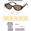 image:imageSOJOS Retro Oval Polarized Sunglasses for Women Wide Chic Cat Eye Trendy Vintage Shades UV400 ProtectionBrownBrown