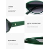 image:imageSOJOS Retro Oval Polarized Sunglasses for Women Wide Chic Cat Eye Trendy Vintage Shades UV400 ProtectionGreenGradient Grey