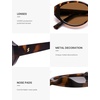 image:imageSOJOS Retro Oval Polarized Sunglasses for Women Wide Chic Cat Eye Trendy Vintage Shades UV400 ProtectionTortoise BrownBrown
