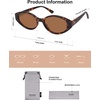 image:imageSOJOS Retro Oval Polarized Sunglasses for Women Wide Chic Cat Eye Trendy Vintage Shades UV400 ProtectionTortoise BrownBrown