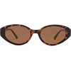 image:imageSOJOS Retro Oval Polarized Sunglasses for Women Wide Chic Cat Eye Trendy Vintage Shades UV400 ProtectionTortoise BrownBrown