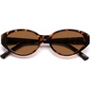 image:imageSOJOS Retro Oval Polarized Sunglasses for Women Wide Chic Cat Eye Trendy Vintage Shades UV400 ProtectionTortoise BrownBrown