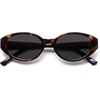 image:imageSOJOS Retro Oval Polarized Sunglasses for Women Wide Chic Cat Eye Trendy Vintage Shades UV400 ProtectionTortoise BrownGrey