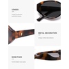 image:imageSOJOS Retro Oval Polarized Sunglasses for Women Wide Chic Cat Eye Trendy Vintage Shades UV400 ProtectionTortoise BrownGrey