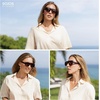 image:imageSOJOS Retro Oversized Aviator Polarized Sunglasses for Women Trendy Shades Vintage Style Chic Sun Glasses SJ2706Black  Brown Lens