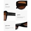 image:imageSOJOS Retro Oversized Aviator Polarized Sunglasses for Women Trendy Shades Vintage Style Chic Sun Glasses SJ2706Black  Brown Lens