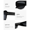 image:imageSOJOS Retro Oversized Aviator Polarized Sunglasses for Women Trendy Shades Vintage Style Chic Sun Glasses SJ2706Black  Grey Lens