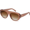 image:imageSOJOS Retro Oversized Aviator Polarized Sunglasses for Women Trendy Shades Vintage Style Chic Sun Glasses SJ2706Transparent Brown  Brown Lens
