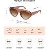 image:imageSOJOS Retro Oversized Aviator Polarized Sunglasses for Women Trendy Shades Vintage Style Chic Sun Glasses SJ2706Transparent Brown  Brown Lens