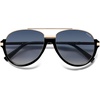 image:imageSOJOS Retro Oversized Polarized Aviator Sunglasses for Women Men Trendy Vintage Square Sun Glasses SJ2681BlackBlue Grading