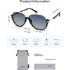 image:imageSOJOS Retro Oversized Polarized Aviator Sunglasses for Women Men Trendy Vintage Square Sun Glasses SJ2681BlackBlue Grading