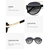 image:imageSOJOS Retro Oversized Polarized Aviator Sunglasses for Women Men Trendy Vintage Square Sun Glasses SJ2681BlackGrey Grading