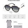 image:imageSOJOS Retro Oversized Polarized Aviator Sunglasses for Women Men Trendy Vintage Square Sun Glasses SJ2681BlackGrey Grading