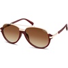 image:imageSOJOS Retro Oversized Polarized Aviator Sunglasses for Women Men Trendy Vintage Square Sun Glasses SJ2681RedBrown Grading