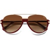 image:imageSOJOS Retro Oversized Polarized Aviator Sunglasses for Women Men Trendy Vintage Square Sun Glasses SJ2681RedBrown Grading