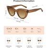 image:imageSOJOS Retro Small Vintage Cat Eye Sunglasses for Women Cute Fashion UV400 Sunnies SJ2939Dark BrownBrown