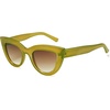 image:imageSOJOS Retro Small Vintage Cat Eye Sunglasses for Women Cute Fashion UV400 Sunnies SJ2939Mustard GreenBrown