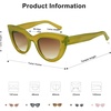 image:imageSOJOS Retro Small Vintage Cat Eye Sunglasses for Women Cute Fashion UV400 Sunnies SJ2939Mustard GreenBrown