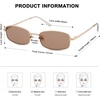 image:imageSOJOS Trendy Rectangle Sunglasses Womens Mens Retro 80s 90s Y2k Chic Narrow Thin Skinny Sunnies SJ1187GoldClear Light Brown