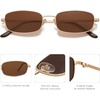 image:imageSOJOS Trendy Rectangle Sunglasses Womens Mens Retro 80s 90s Y2k Chic Narrow Thin Skinny Sunnies SJ1187GoldDark Brown