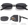 image:imageSOJOS Trendy Rectangle Sunglasses Womens Mens Retro 80s 90s Y2k Chic Narrow Thin Skinny Sunnies SJ1187Matt BlackGrey