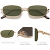 image:imageSOJOS Trendy Rectangle Sunglasses Womens Mens Retro 80s 90s Y2k Chic Narrow Thin Skinny Sunnies SJ1187Shiny GoldGreen