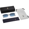 image:imageSOJOS Trendy Rectangle Sunglasses Womens Mens Retro 80s 90s Y2k Chic Narrow Thin Skinny Sunnies SJ1187SilverDark Blue