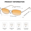 image:imageSOJOS Trendy Rectangle Sunglasses Womens Mens Retro 80s 90s Y2k Chic Narrow Thin Skinny Sunnies SJ1187SilverOrange
