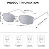 image:imageSOJOS Trendy Rectangle Sunglasses Womens Mens Retro 80s 90s Y2k Chic Narrow Thin Skinny Sunnies SJ1187SilverSilver
