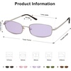 image:imageSOJOS Trendy Rectangle Sunglasses Womens Mens Retro 80s 90s Y2k Chic Narrow Thin Skinny Sunnies SJ1187SilverTinted Purple