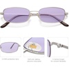 image:imageSOJOS Trendy Rectangle Sunglasses Womens Mens Retro 80s 90s Y2k Chic Narrow Thin Skinny Sunnies SJ1187SilverTinted Purple