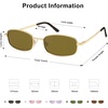 image:imageSOJOS Trendy Rectangle Sunglasses Womens Mens Retro 80s 90s Y2k Chic Narrow Thin Skinny Sunnies SJ1187Yellow GoldDark Green