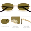 image:imageSOJOS Trendy Rectangle Sunglasses Womens Mens Retro 80s 90s Y2k Chic Narrow Thin Skinny Sunnies SJ1187Yellow GoldDark Green