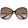 image:imageSOJOS 2026 Oversized Butterfly Sunglasses for Women with Gold ArmsBeach Sun UV Protection ShadesYellow TortoiseBrown
