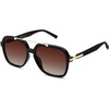 image:imageSOJOS Big Trendy Polarized Aviator Sunglasses for Women Men 80s 90s Retro Square Aviators Sun Glasses SJ2672BlackReddish Brown Gradient