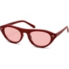 image:imageSOJOS Polarized Retro Oval Cat Eye Sunglasses for Women 90s Small Y2K Vintage TR90 Sun Glasses SJ2727RedLight Red