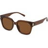image:imageSOJOS Polarized Sunglasses for Women Men Trendy Square Large Sun Glasses SJ2149Transparent BrownBrown