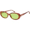 image:imageSOJOS Retro Oval Polarized Sunglasses for Women Men Vintage 90s Style Womens Mens Sunnies Sun Glasses SJ2369Yellow TortoiseLight Green