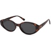 image:imageSOJOS Retro Oval Polarized Sunglasses for Women Wide Chic Cat Eye Trendy Vintage Shades UV400 ProtectionTortoise BrownGrey
